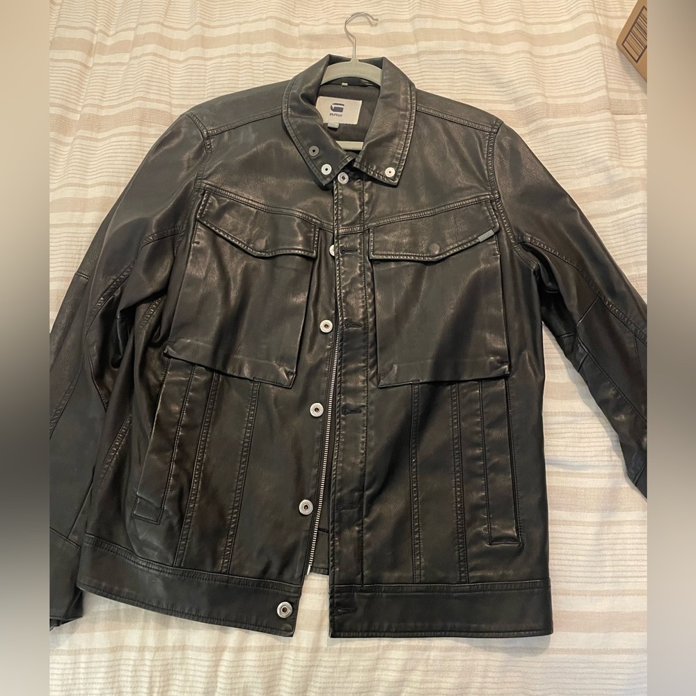 G Star RAW Leather Jacket XL